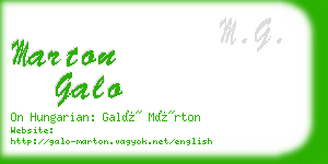 marton galo business card